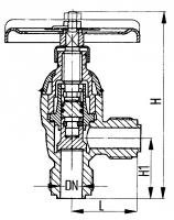 Клапан запорный 521-35.1918  штуцерный угловой Ду 15 Ру 160