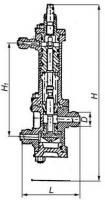 Клапан судовой 587-35.9027-05 штуцерный проходной с сервоприводом Ду 10 Py 10