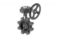 082X4735R RIDAN  Затвор дисковый с резьбовыми проушинами ЗДМ 16.16.300 PN16 DN300 с редуктором,корпус GGG40 диск нерж RAL5002 082X4735R