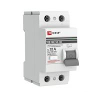 EKF elcb-2-32-30-em-pro; Устройство защитного отключения УЗО ВД-100 2P 32А/ 30мА (электромеханическое) PROxima